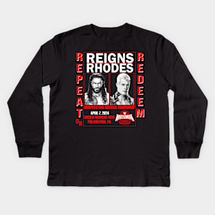 Reigns & Rhodes: WM40 Kids Long Sleeve T-Shirt